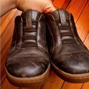 Kizik New York Leather Laceless Hands Free Slip on Leather Sneaker Sz 9